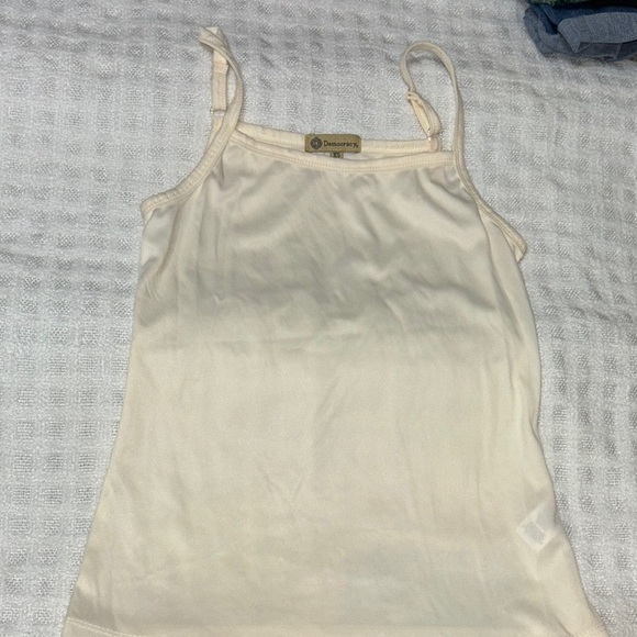 Democracy Cream Fitted Sleeveless Camisole - Picture 1 of 4